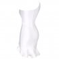 One Shoulder Twist Ruffle Trim Asymmetrical Hem Dress