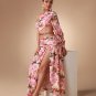 One Shoulder Chain Floral Maxi Dress