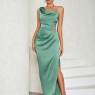 Strappy Sleeveless Wrinkled Maxi Bodycon Dress