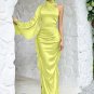 One Shoulder Wrinkled Maxi Bodycon Dress