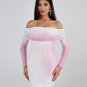 Off Shoulder Rhinestone Mini Dress