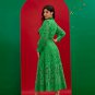 Vintage Green Lace Long Dress