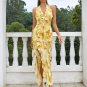 Halter Sleeveless Floral Midi Bodycon Dress