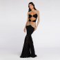 Round Neck Pineapple Decoration Maxi Bodycon Dress