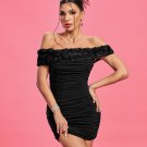 Off Shoulder Ruched Mini Dress