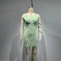 Strapless Sleeveless Tassels Mini Bodycon Dress