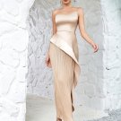 One Shoulder Sleeveless Ruffle Maxi Bodycon Dress