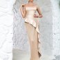 One Shoulder Sleeveless Ruffle Maxi Bodycon Dress