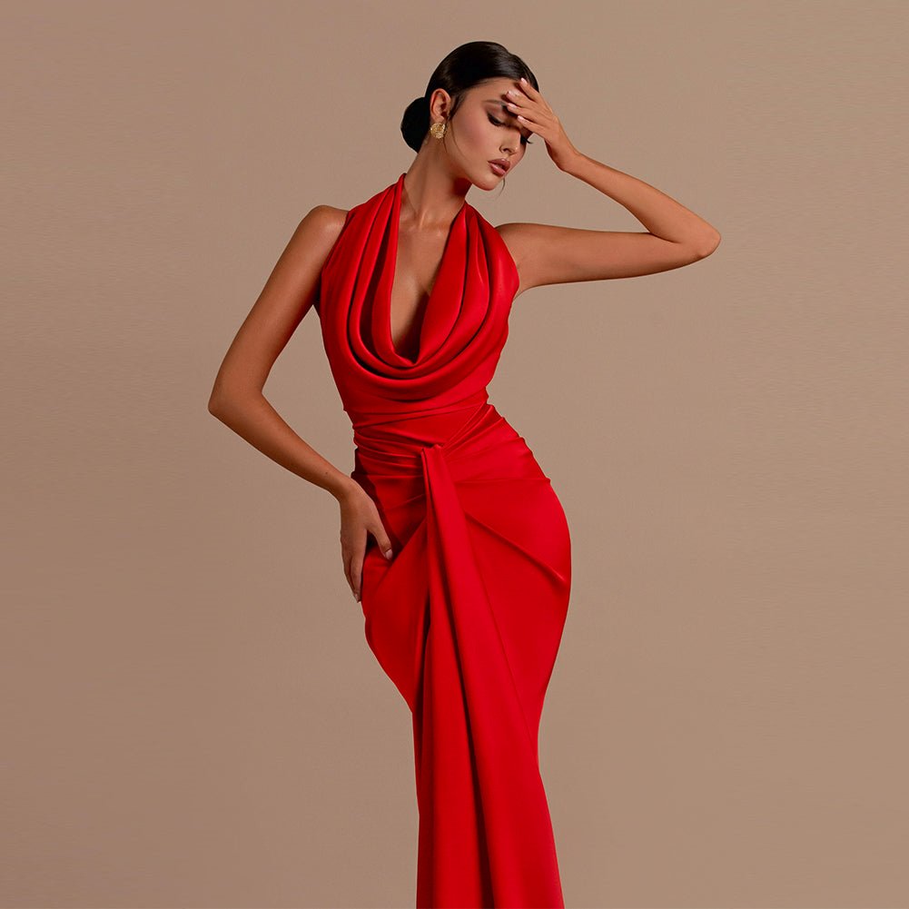 Halter Sleeveless Elegant Maxi Dress