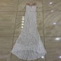 Strapless Sleeveless Pearl Chain Maxi Bodycon Dress