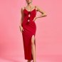Open Back Cut Out Rosette Dress
