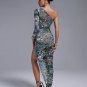 One Shoulder Tokyo Sequins Floral Dress