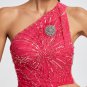 Crystal Embellished Sequin High Split Gown