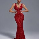 V Neck Sequins Mermaid Dress