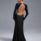 Crystal Belt Backless Maxi Dress