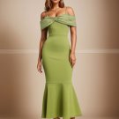 Off Shoulder Sleeveless Fishtail Maxi Bodycon Dress