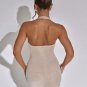 Halter Sleeveless Rhinestone Mini Dress