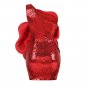 One Shoulder Sleeveless Flower Mini Dress