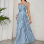 Strappy Sleeveless Pleated Maxi Bodycon Dress