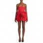 Strapless Sleeveless Flower Mini Dress