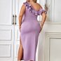 Sleeveless Frill Maxi Bodycon Dress