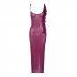 Strappy Sleeveless Rhinestone Maxi Bodycon Dress