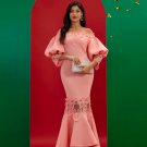 Off Shoulder Puff Sleeve Lace Fishtail Dress