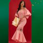 Off Shoulder Puff Sleeve Lace Fishtail Dress