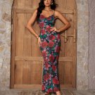 Floral Print Strap Maxi Dress