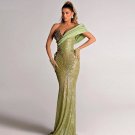One Shoulder Sleeveless Sequins Maxi Bodycon Dress