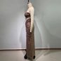 Strapless Sleeveless Ruched Maxi Bodycon Dress