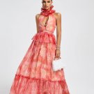 Floral Print Chiffon Maxi Dress
