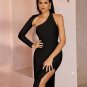 One Shoulder Modern Backless Maxi Dress