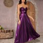 Metallic Purple Cutout Bustier Maxi Dress