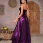 Metallic Purple Cutout Bustier Maxi Dress