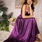 Metallic Purple Cutout Bustier Maxi Dress