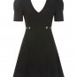 V Neck Short Sleeve Simple Mini Bodycon Dress