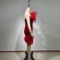 Strapless Sleeveless Feather Mini Bodycon Dress