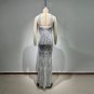 V Neck Sleeveless Sequins Maxi Bodycon Dress