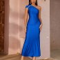 Crystal Embellished One Shoulder Evening Dress