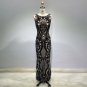 Round Neck Sleeveless Sequins Maxi Bodycon Dress