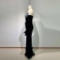 Strapless Sleeveless Sequins Maxi Bodycon Dress