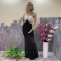 Strapless Sleeveless Sequins Maxi Bodycon Dress