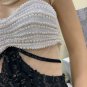 Strapless Sleeveless Sequins Maxi Bodycon Dress