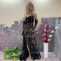 Strapless High Split Maxi Bodycon Dress