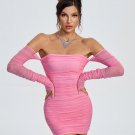 Off Shoulder Pink Mini Dress