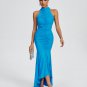Turtleneck Ruched Maxi Bodycon Dress