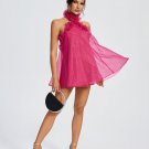 Crape Open Back Mini Dress
