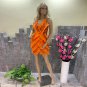 Strappy Sleeveless Feather Mini Bodycon Dress
