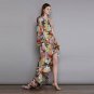 One Shoulder Long Sleeve Ruffle Maxi Dress